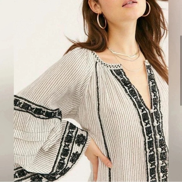 Free People Vagabond 3/4 Dress- LIKE NEW Size Large - Picture 4 of 11